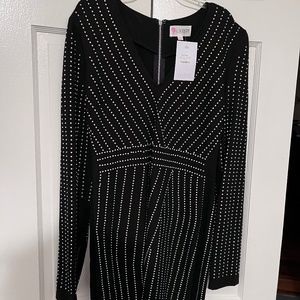 Black beaded dress-new with tags